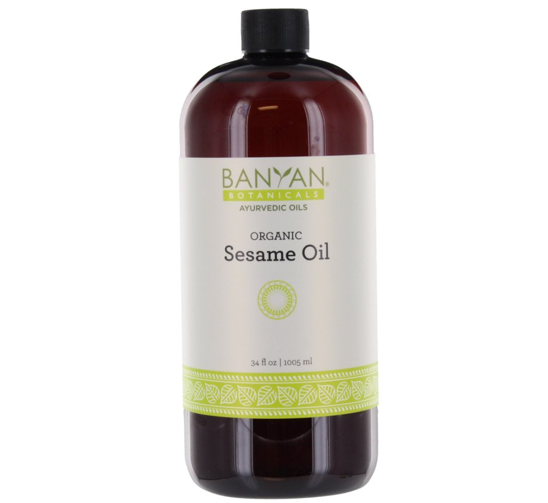 Banyan Botanicals Sesame Oil — Organic Unrefined Ayurvedic Oil (34 oz)