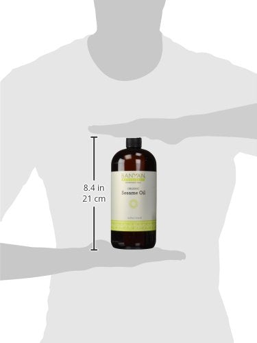 Banyan Botanicals Sesame Oil — Organic Unrefined Ayurvedic Oil (34 oz)