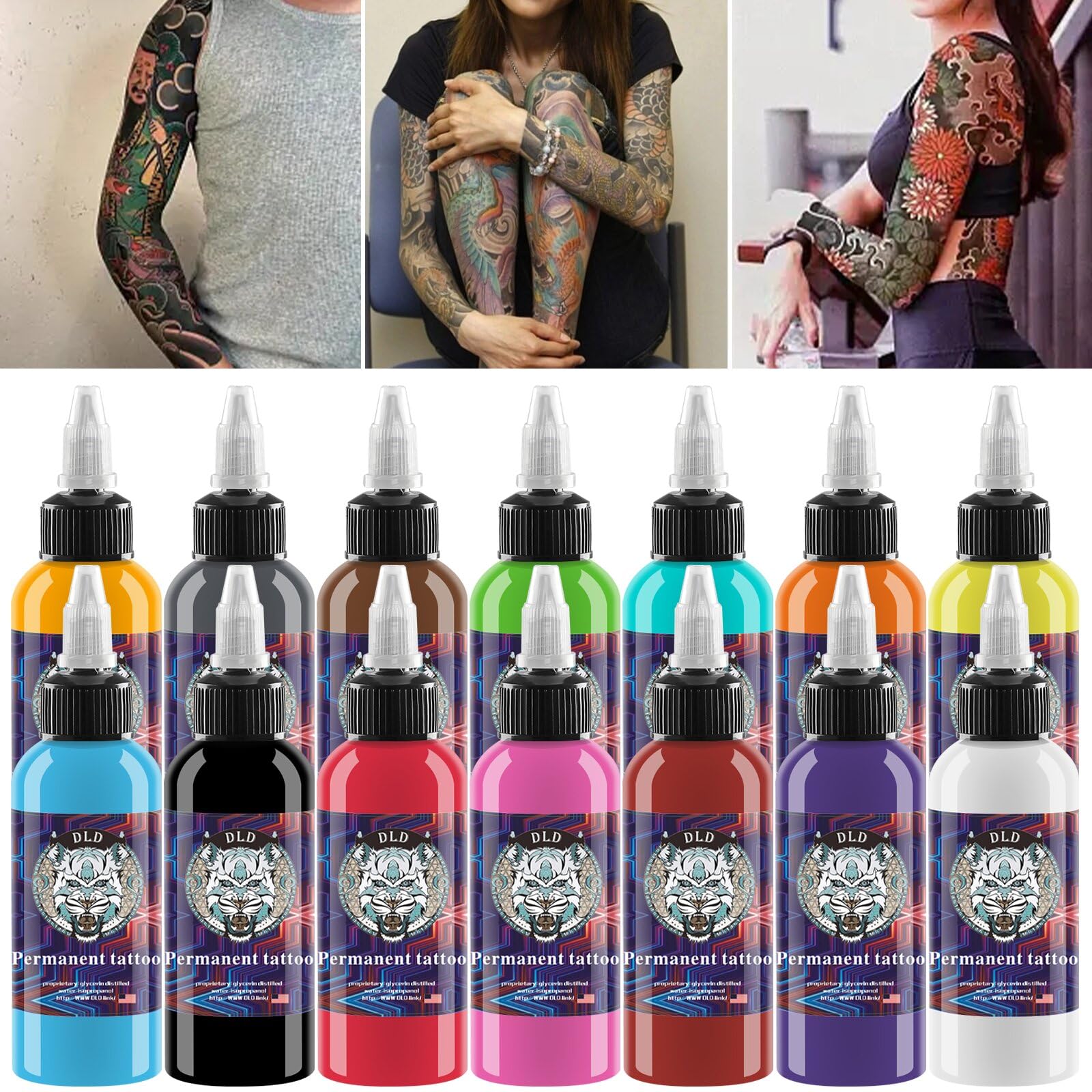 BAODELI Tattoo Ink Set 14 Colors – 1oz (30ml) Professional Pigment Kit TI203-30-14