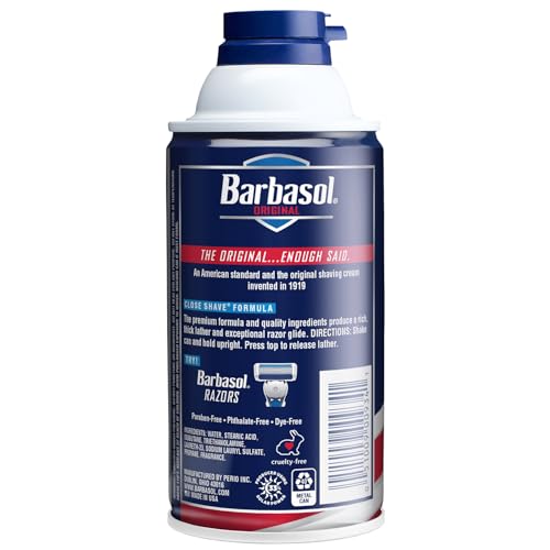 Barbasol Original Thick & Rich Shaving Cream 10 oz – Pack of 12 | Premium Close Shave
