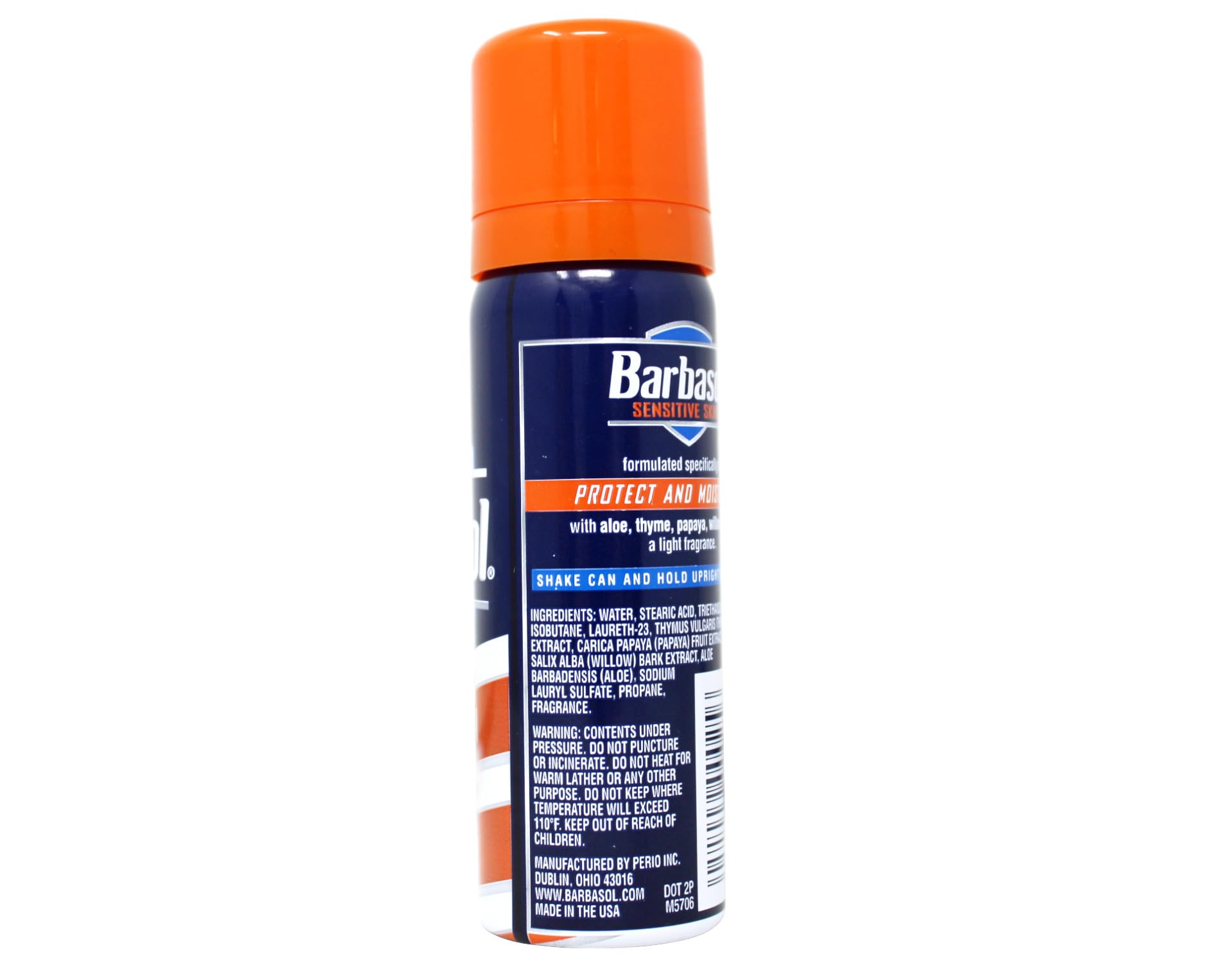 Barbasol Sensitive Skin Shave Cream – Travel Size 2 oz (Pack of 36)