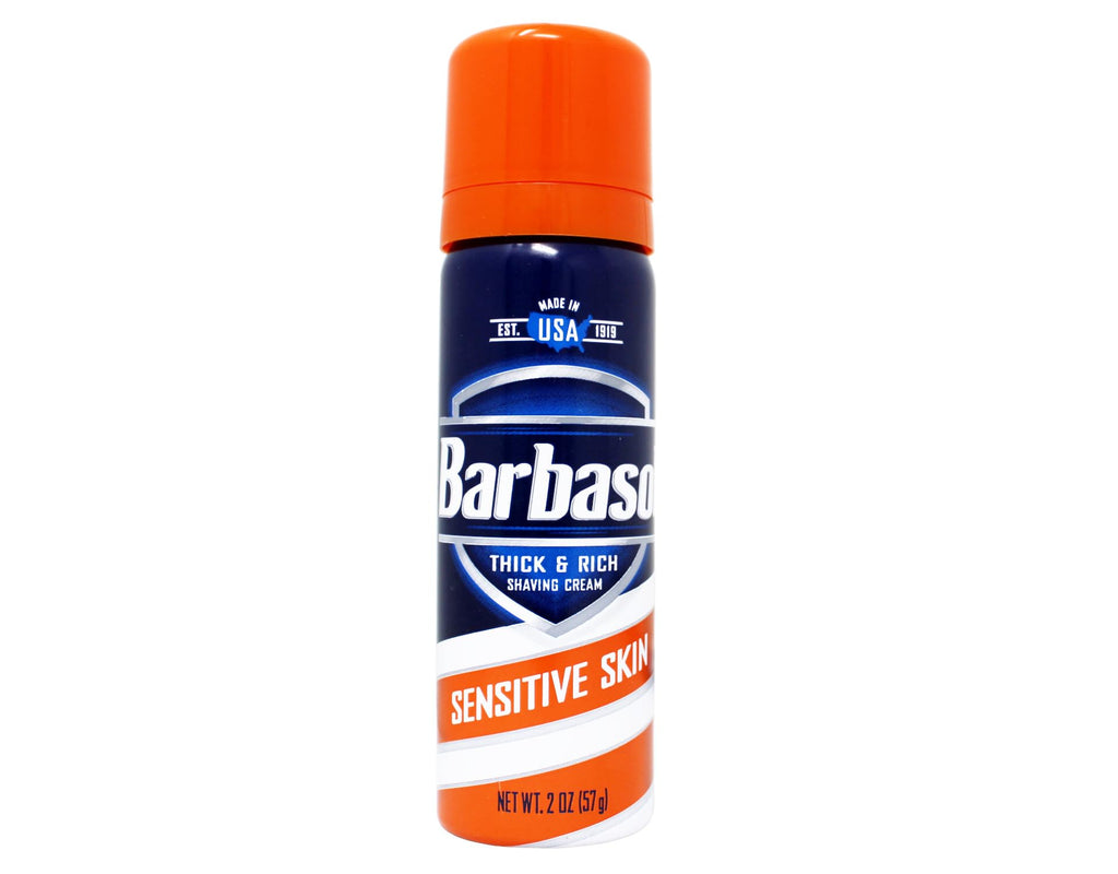 Barbasol Sensitive Skin Shave Cream – Travel Size 2 oz (Pack of 36)