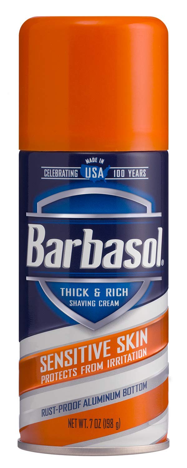 Barbasol Shave Cream 7 Ounce Sensitive Skin Pack of 3 | Gentle Formula & Rich Lather