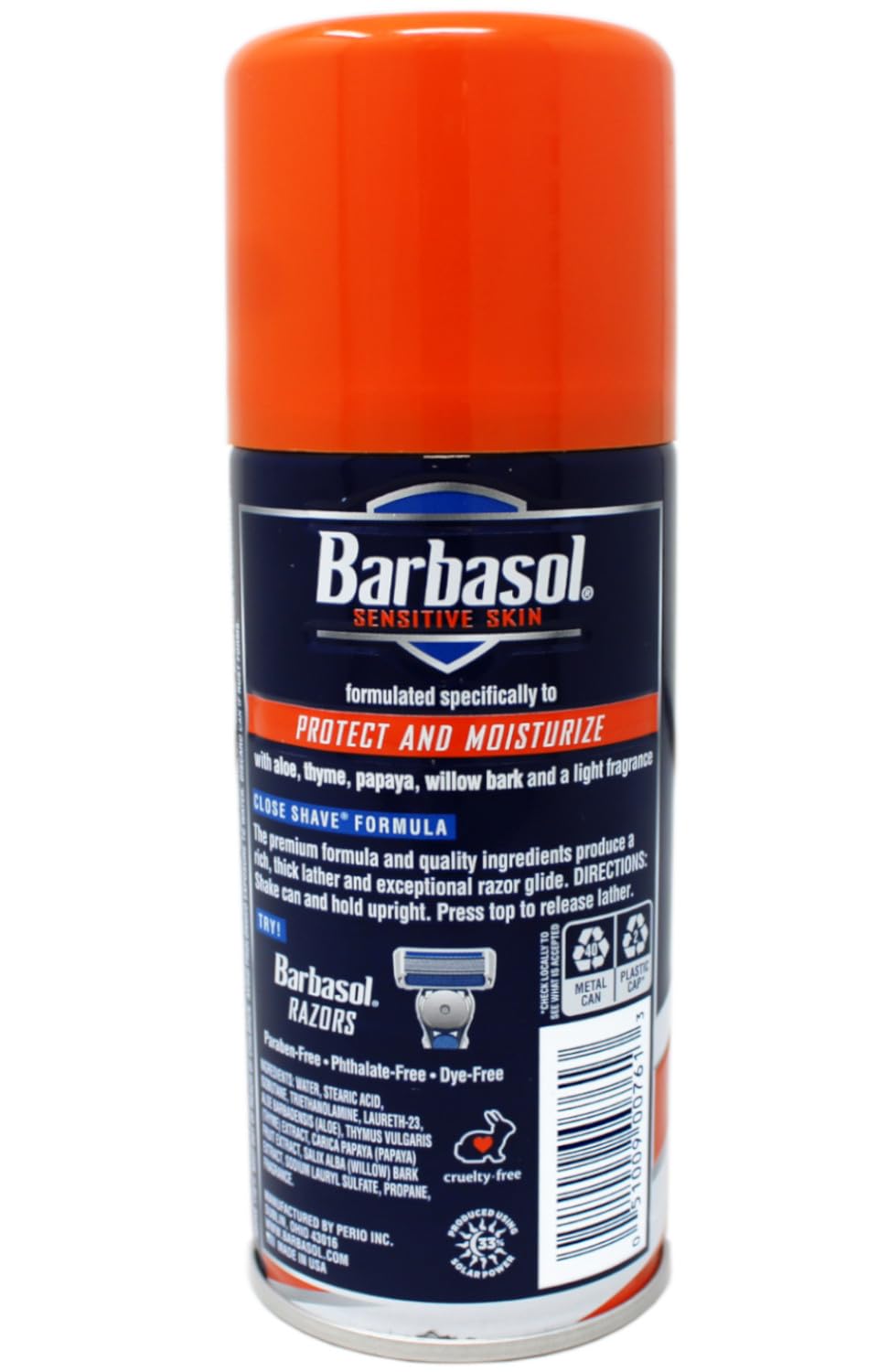 Barbasol Shave Cream 7 Ounce Sensitive Skin Pack of 3 | Gentle Formula & Rich Lather