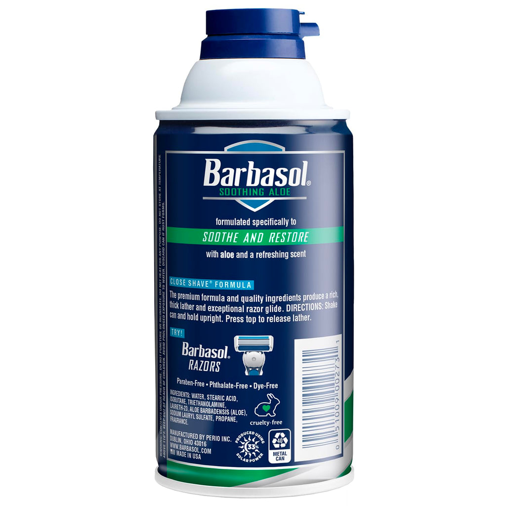 Barbasol Soothing Aloe Thick & Rich Shaving Cream 10 oz (Pack of 12) – Ultra Slick Lather & Hydration