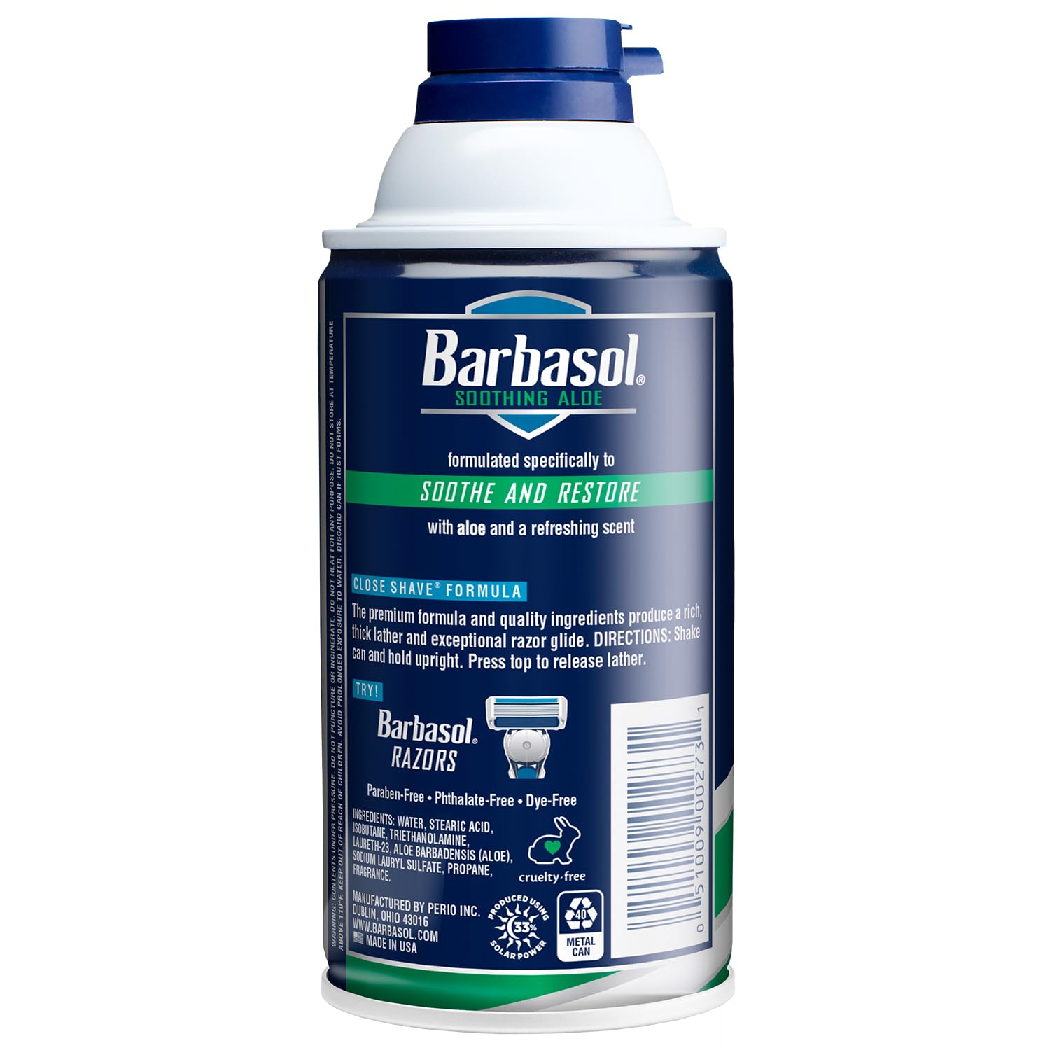 Barbasol Soothing Aloe Thick & Rich Shaving Cream 10 oz (Pack of 12) – Ultra Slick Lather & Hydration