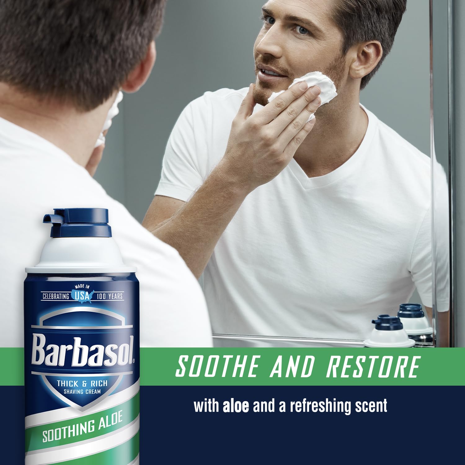 Barbasol Soothing Aloe Thick & Rich Shaving Cream 10 oz (Pack of 12) – Ultra Slick Lather & Hydration
