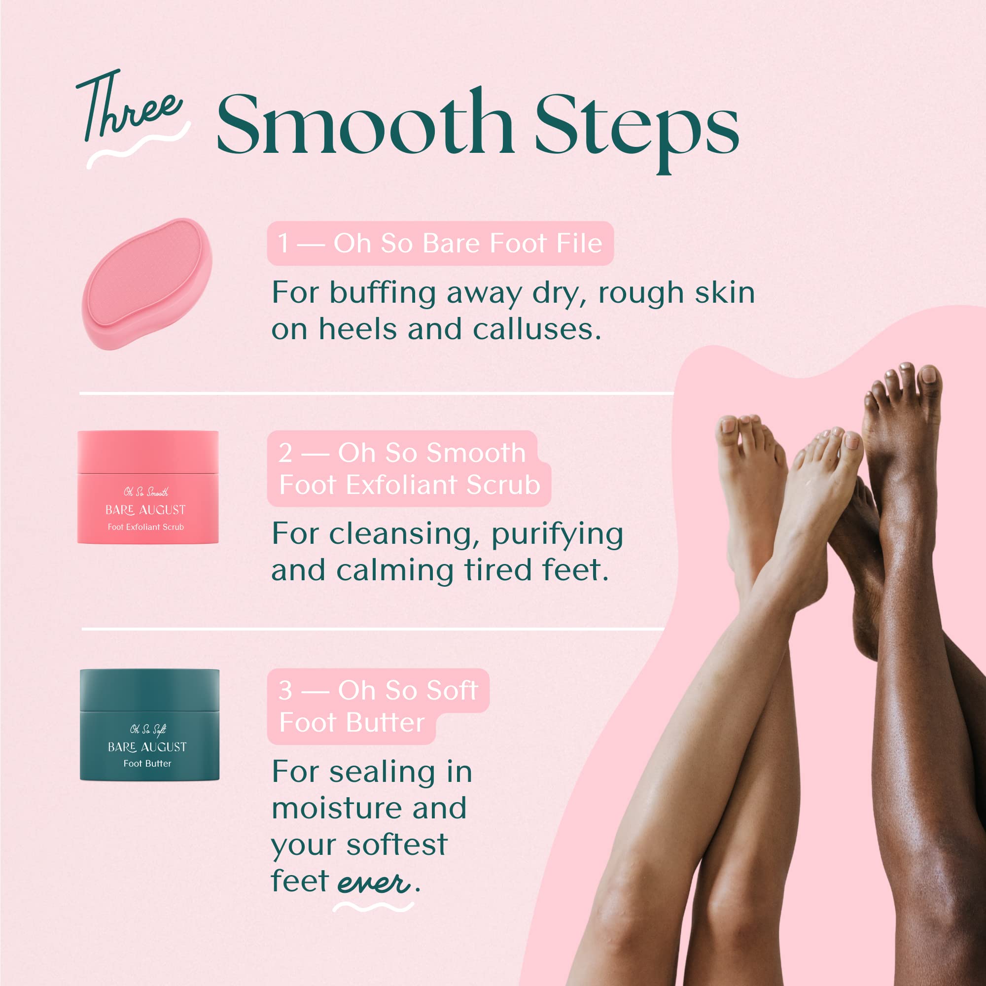 Bare August Foot Scrub – Pure & Natural Exfoliating Treatment for Soft Feet