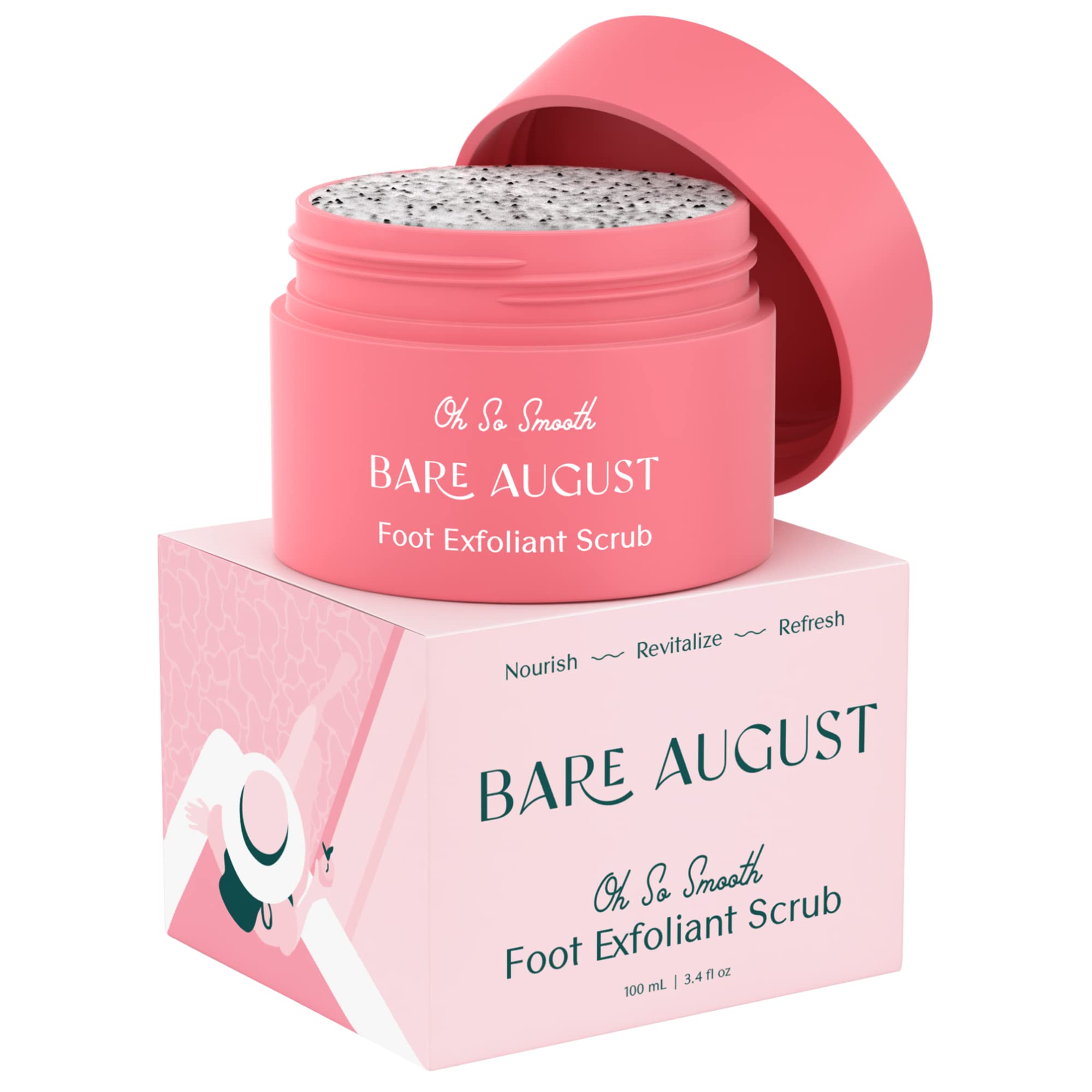Bare August Foot Scrub – Pure & Natural Exfoliating Treatment for Soft Feet