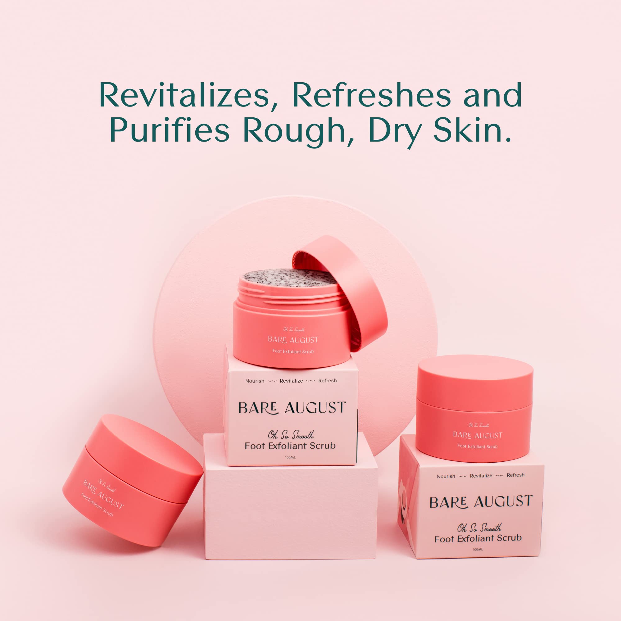 Bare August Foot Scrub – Pure & Natural Exfoliating Treatment for Soft Feet