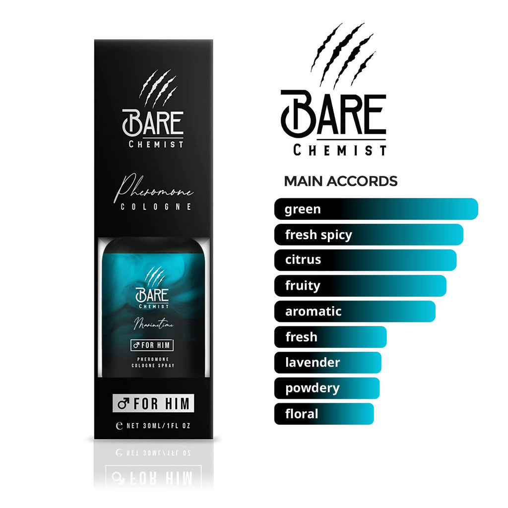 Bare Chemist Maritime Pheromone Cologne for Men – Extra Strong, Alcohol-Free Formula to Attract Women