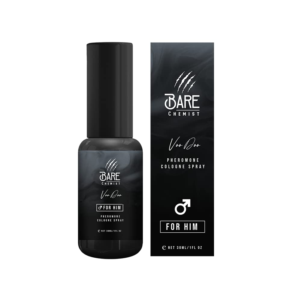 Bare Chemist Voodoo Pheromone Cologne for Him – Long Lasting Formula | 1oz Pheromone Perfume Oil Spray