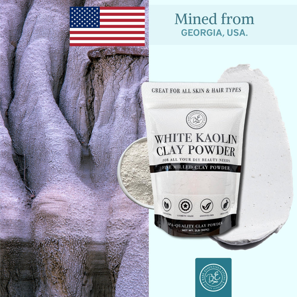 Bare Essentials Living White Kaolin Clay Powder 2lb – DIY Beauty, Soap, Bath & Gardening
