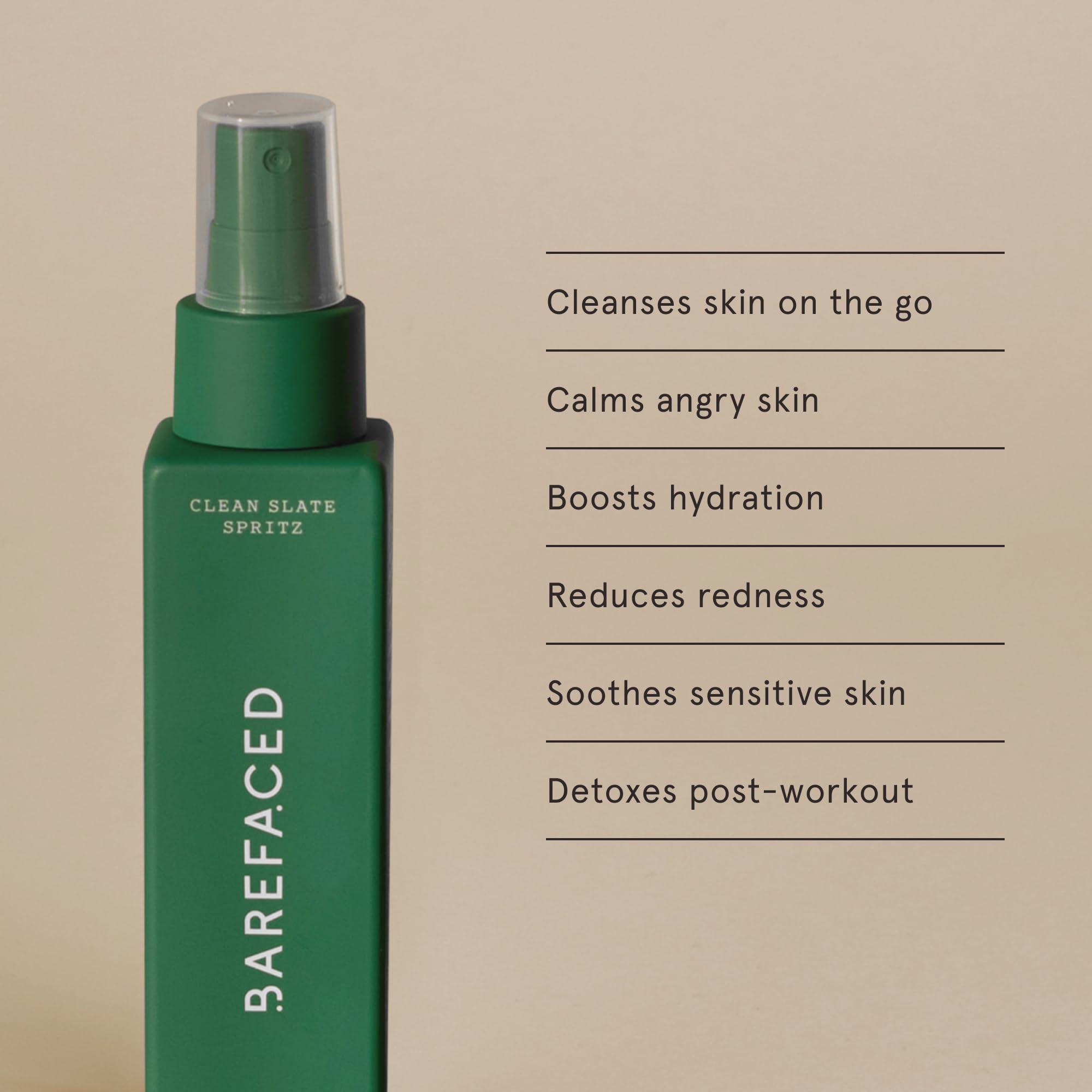 Barefaced Clean Slate Spritz – Hypochlorous Mist for Face & Body | Hydrate, Freshen, Soothe