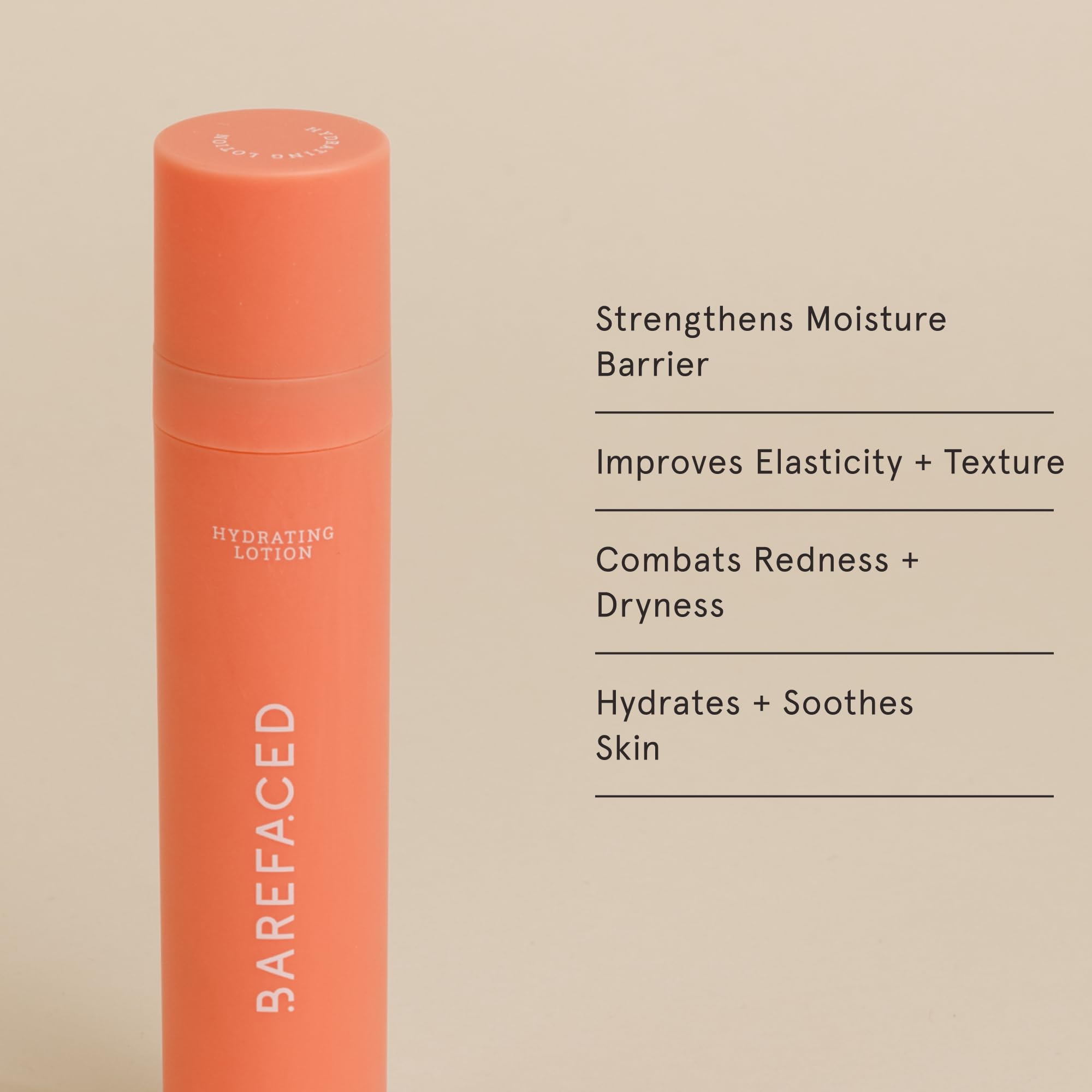 Barefaced Hydrating Lotion 1.7 oz – Oil-Free Moisturizer with Niacinamide, Hyaluronic Acid & Ceramides