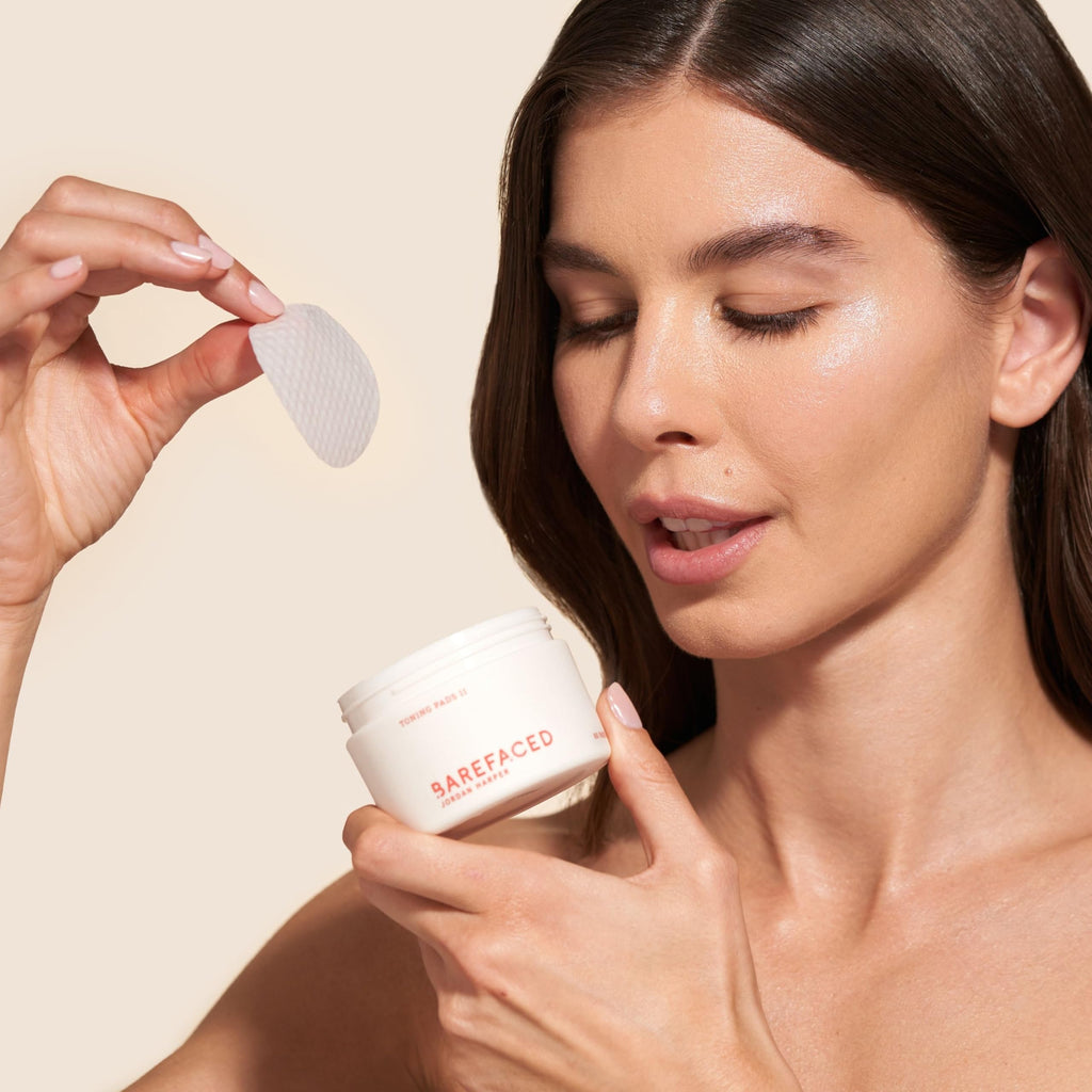 Barefaced Toning Pads II (60 Count) – Exfoliating Pads with 5% Glycolic & Salicylic Acid for Brightening and Clear Pores