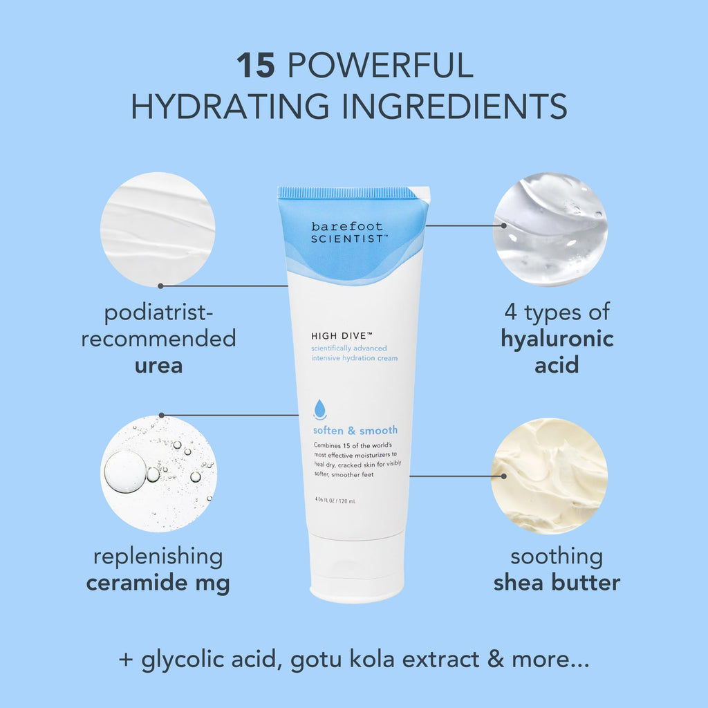 Barefoot Scientist High Dive Intensive Hydration Foot Therapy Cream | Deep Moisture for Dry Feet & Cracked Heels
