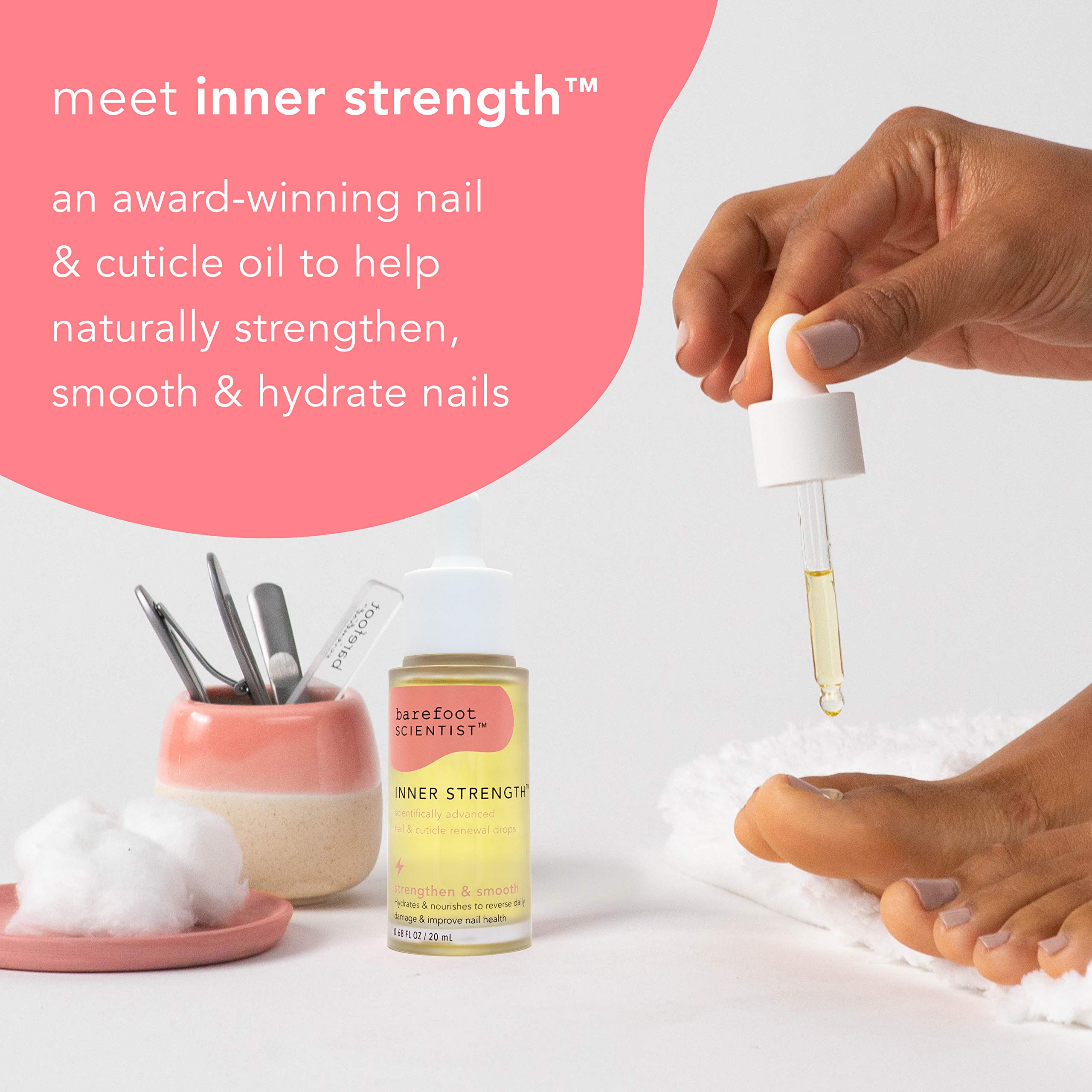 Barefoot Scientist Inner Strength Nail & Cuticle Renewal Drops – 20 mL (Award-Winning Cuticle Oil)