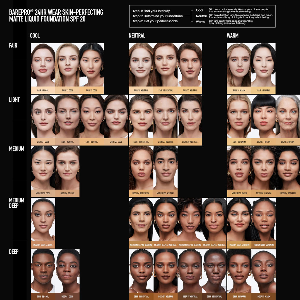 bareMinerals Barepro 24HR Wear Matte Foundation SPF 20 | Full Coverage, Oil-Free, Vegan