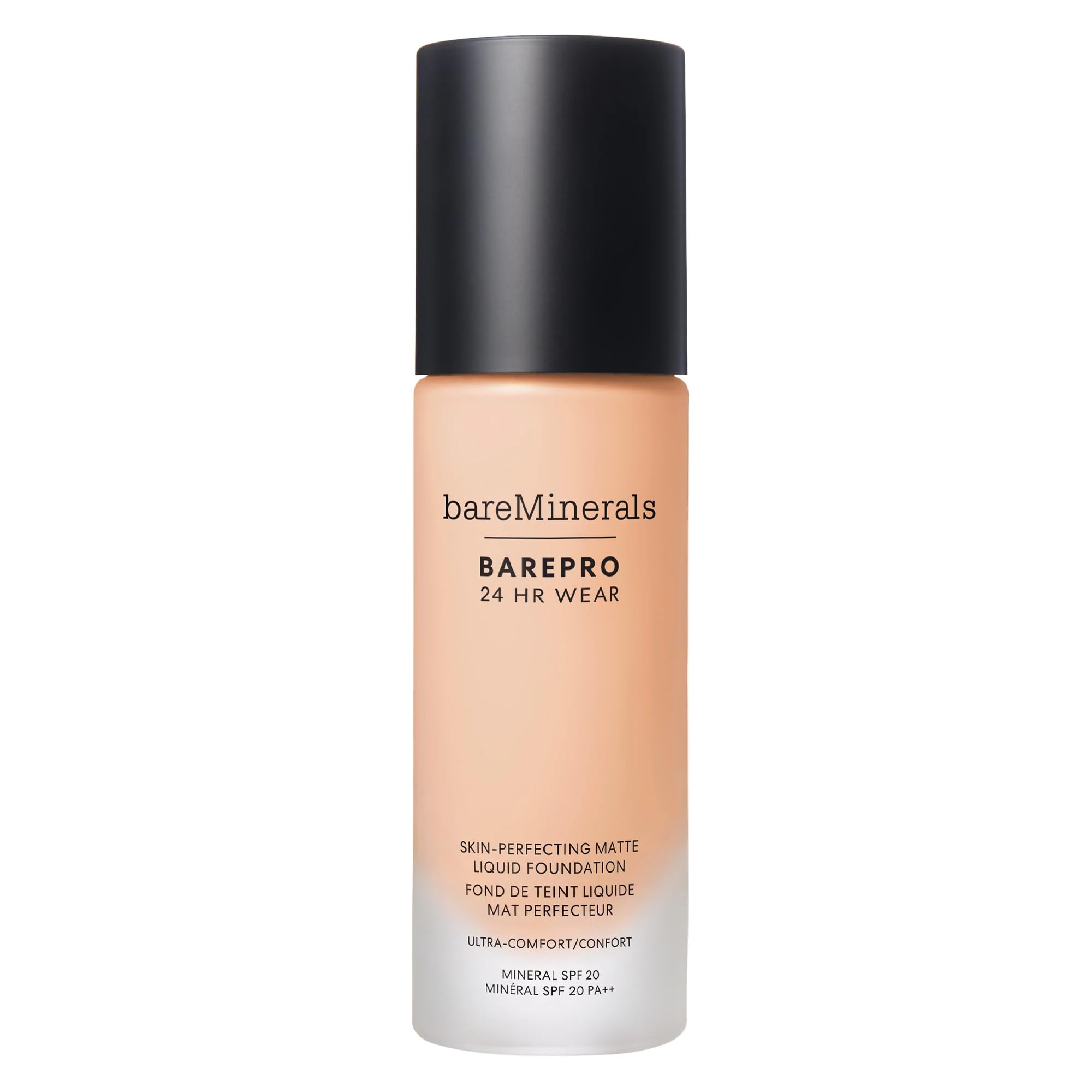 bareMinerals BarePro 24HR Wear Matte Foundation SPF 20 | Full Coverage, Oil-Free, Vegan