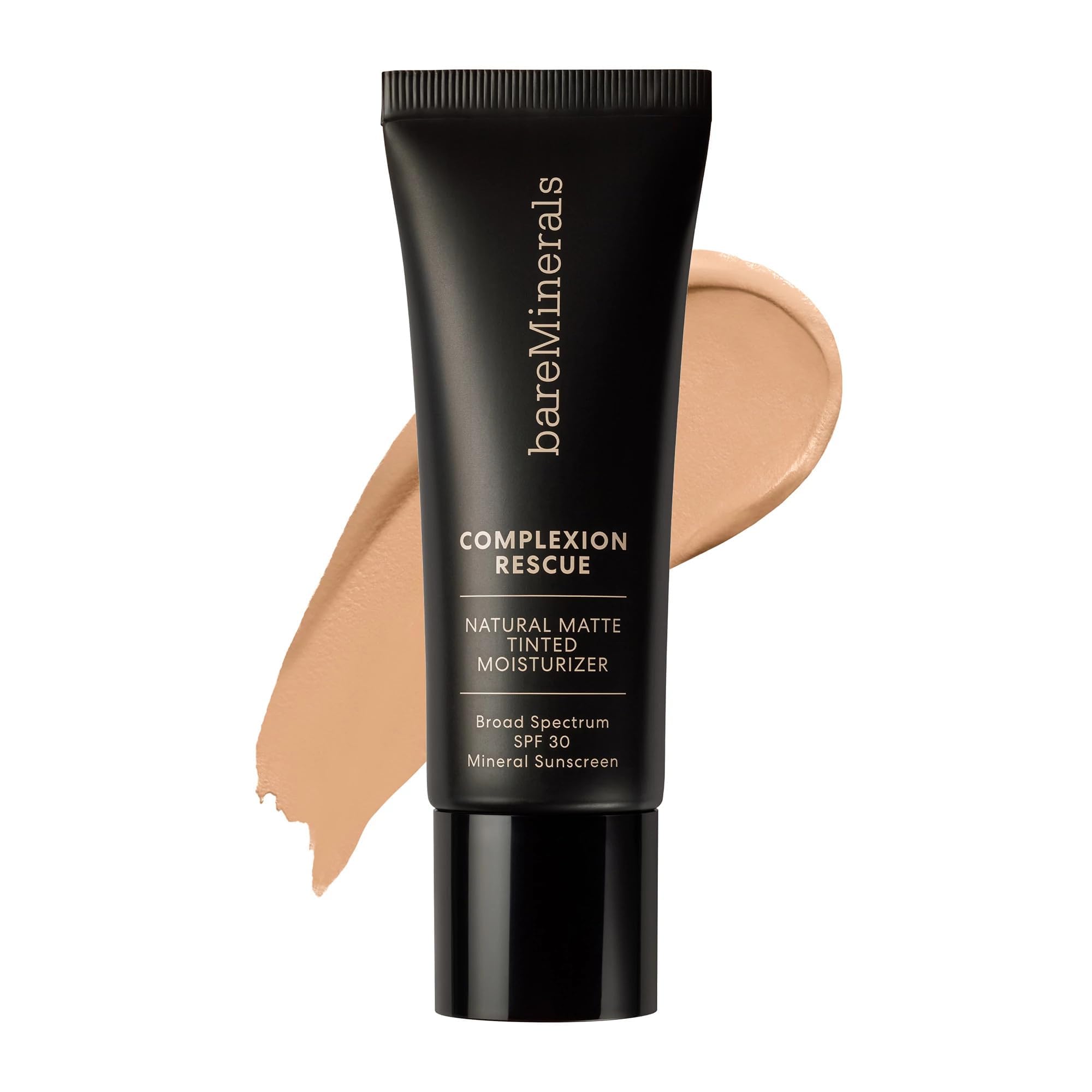 BareMinerals Complexion Rescue Natural Matte Tinted Moisturizer Suede 04 – Vegan, Cruelty-Free, Dermatologist-Tested