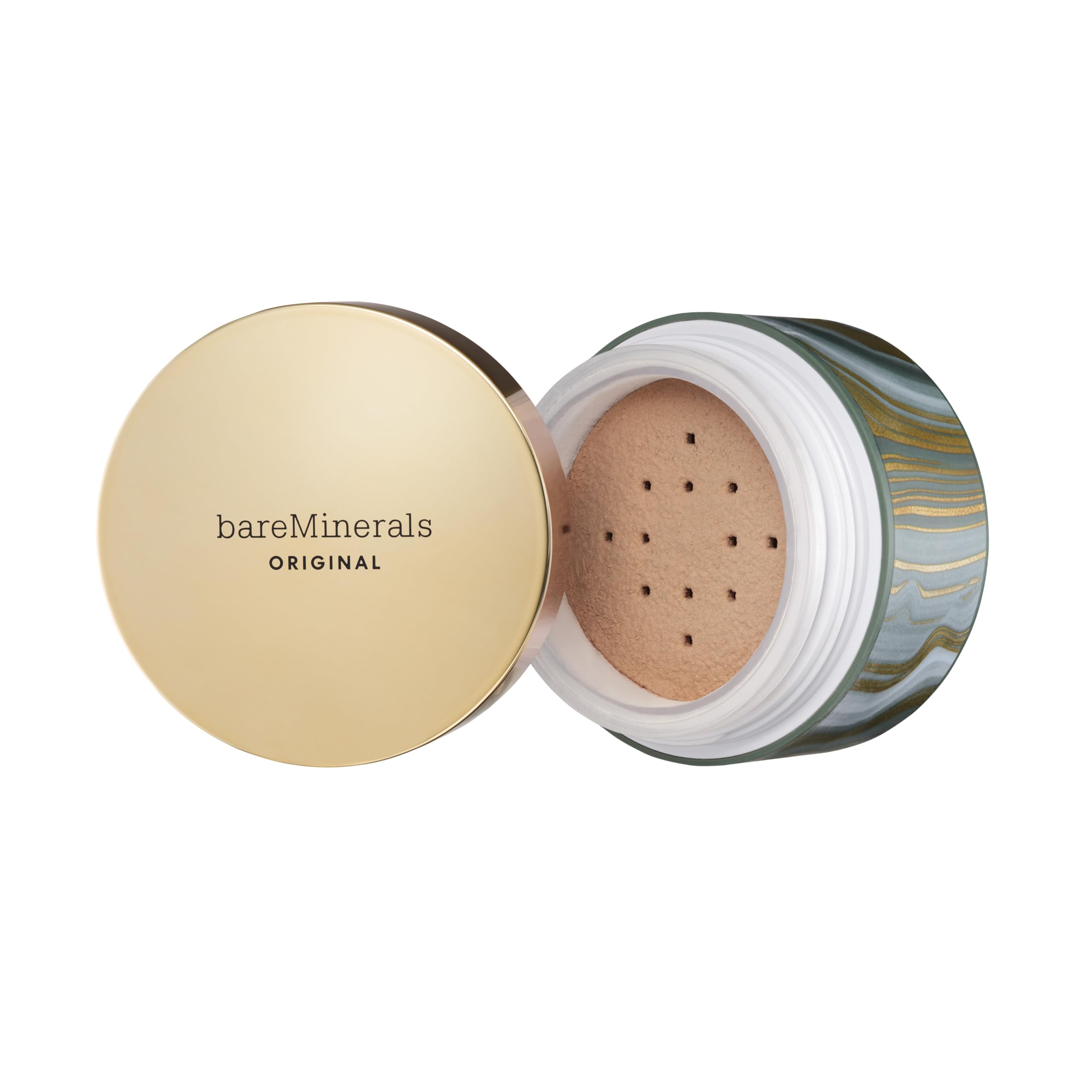 bareMinerals Deluxe Original Loose Mineral Foundation SPF 15 – Holiday Limited Edition (Medium Tan) – Vegan, Cruelty-Free