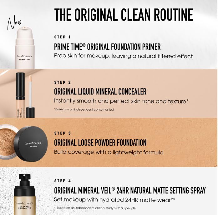 bareMinerals Deluxe Original Loose Mineral Foundation SPF 15 – Holiday Limited Edition (Medium Tan) – Vegan, Cruelty-Free