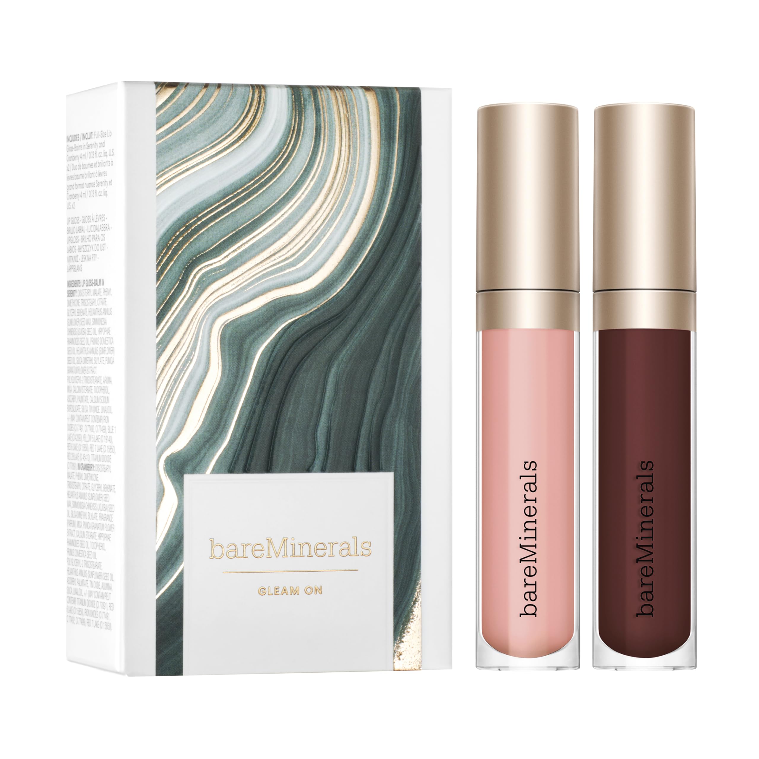 bareMinerals Mineralist Lip Gloss-Balm Serenity & Cranberry – Vegan, Cruelty-Free
