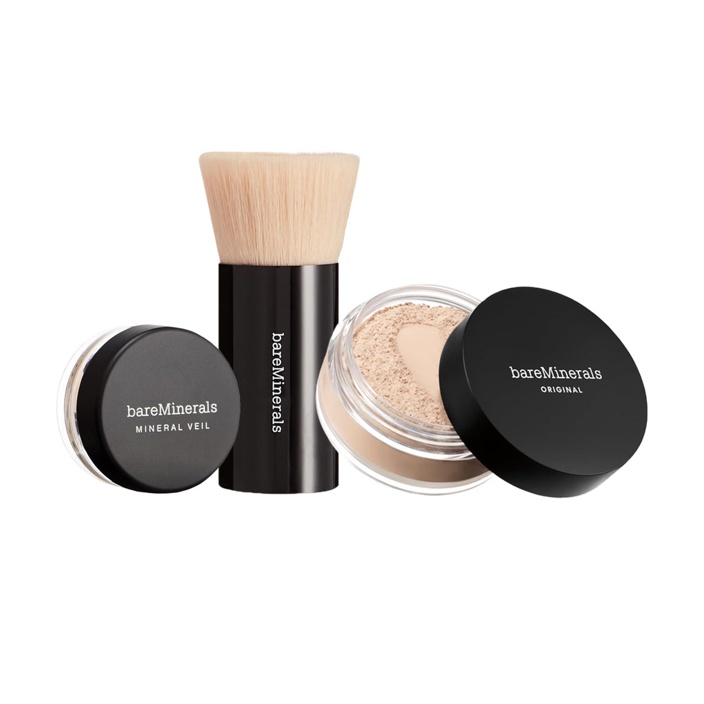 bareMinerals Original Get Started Kit — 3-Piece Mineral Makeup Set, Fairly Medium, Vegan & Cruelty-Free