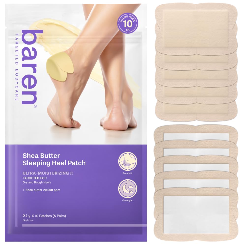 Baren Shea Butter Heel Patch – Overnight Hydration for Cracked Heels (10 Sheets)