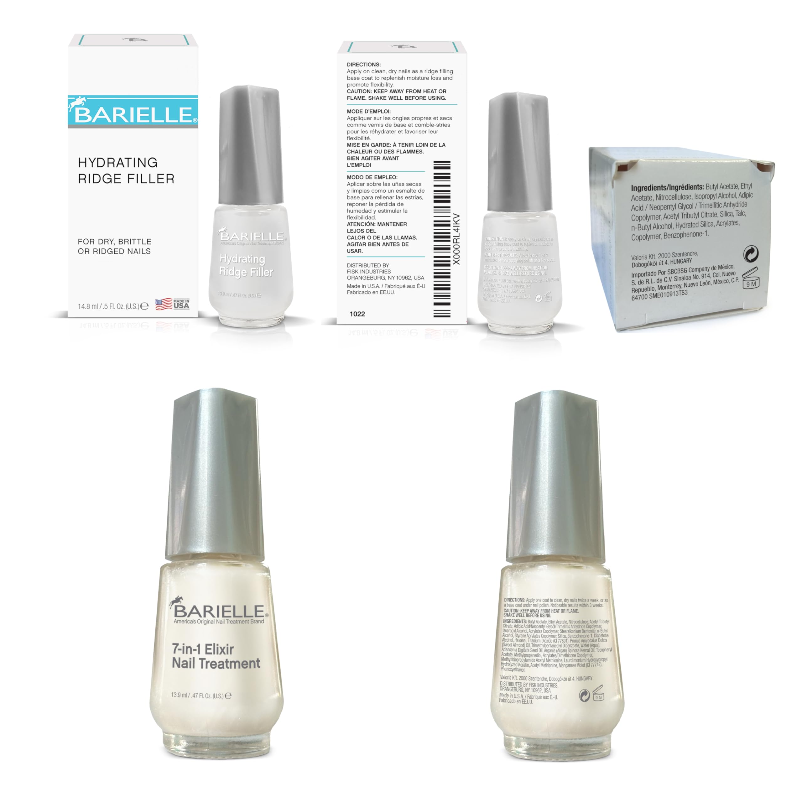 Barielle Miracle Nail Fixers Collection: 4-Piece Nail Strengthening & Cuticle Care Set