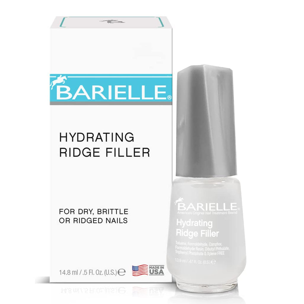 Barielle Hydrating Ridge Filler – Strengthening Base Coat for Ridged Nails, 0.5 oz