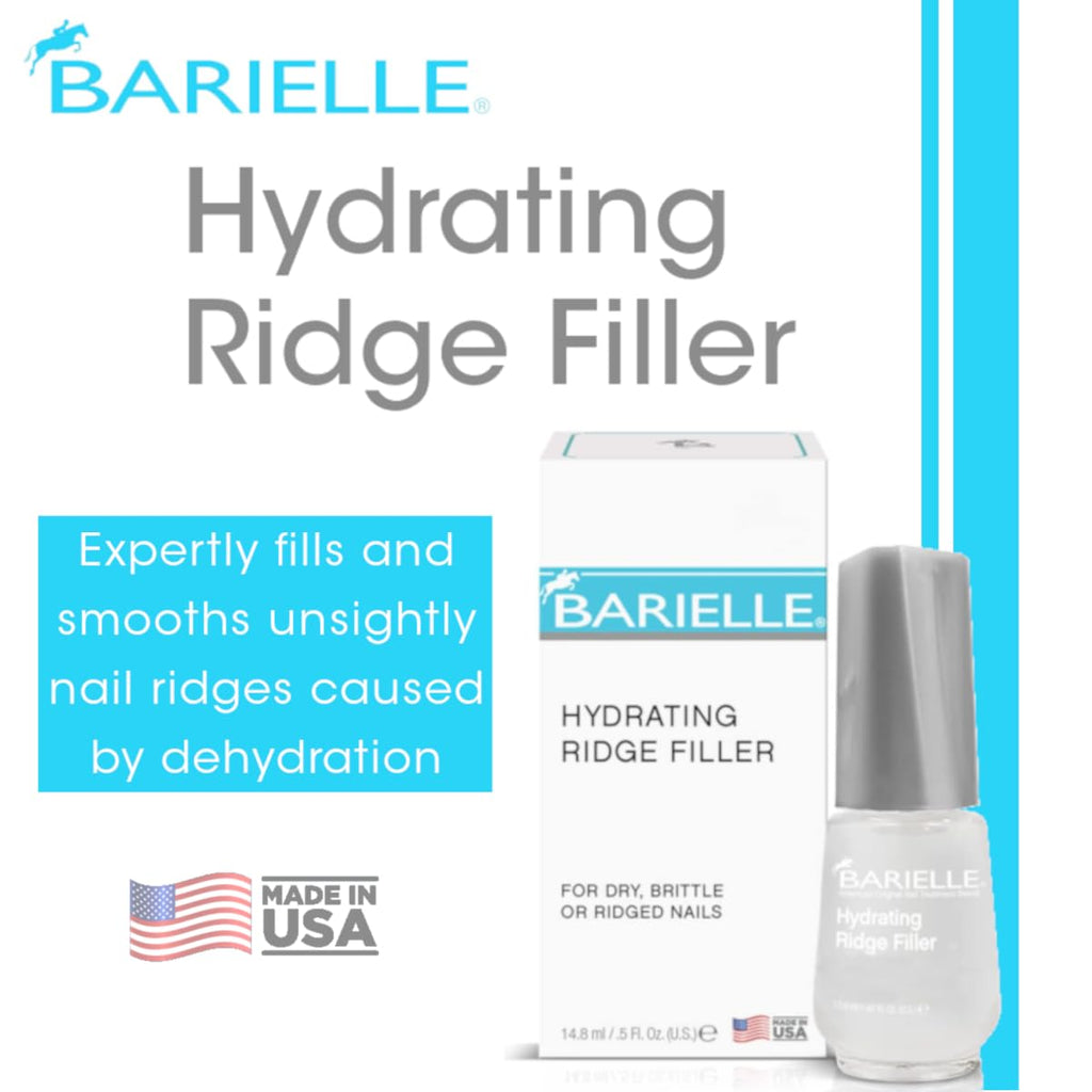 Barielle Hydrating Ridge Filler – Strengthening Base Coat for Ridged Nails, 0.5 oz