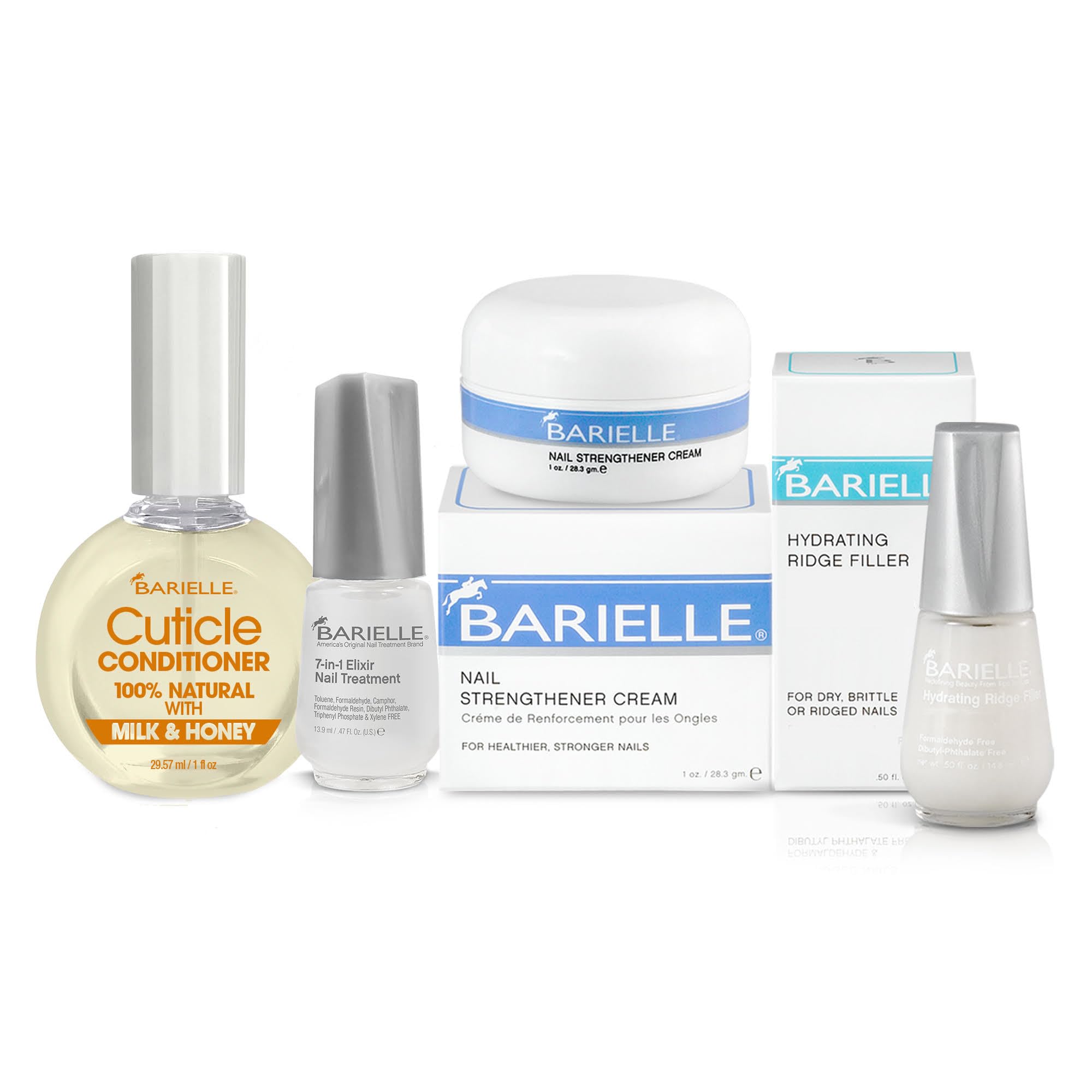Barielle Miracle Nail Fixers Collection: 4-Piece Nail Strengthening & Cuticle Care Set
