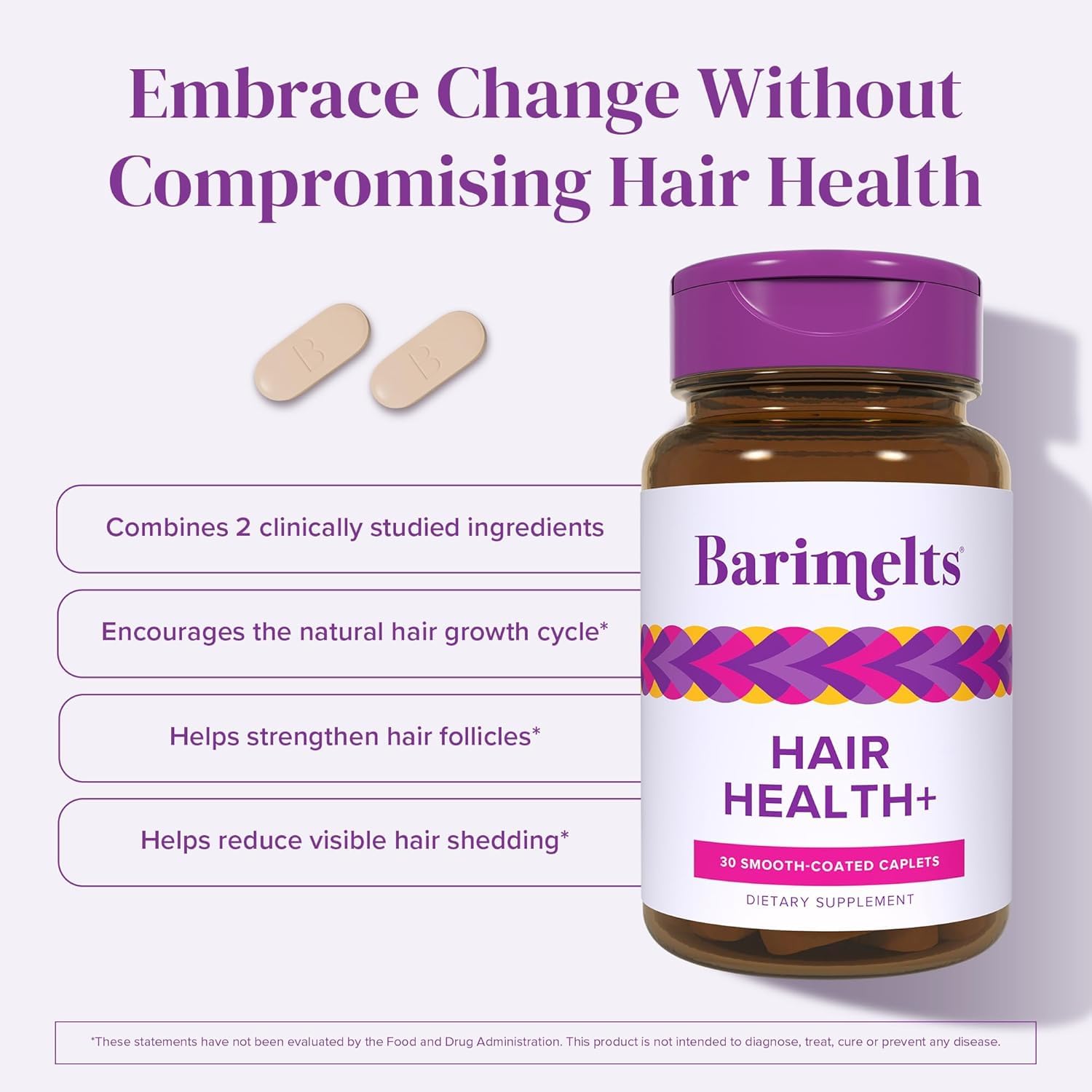 Barimelts Hair Health+ for Bariatric & GLP-1 Hair Support