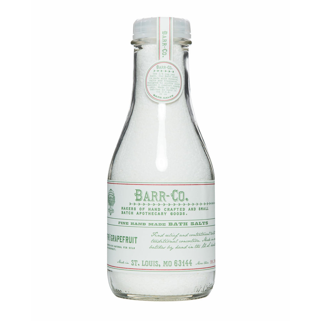 Barr-Co Fir & Grapefruit Bath Salts – Woodsy Citrus, Handmade in USA, 32 oz