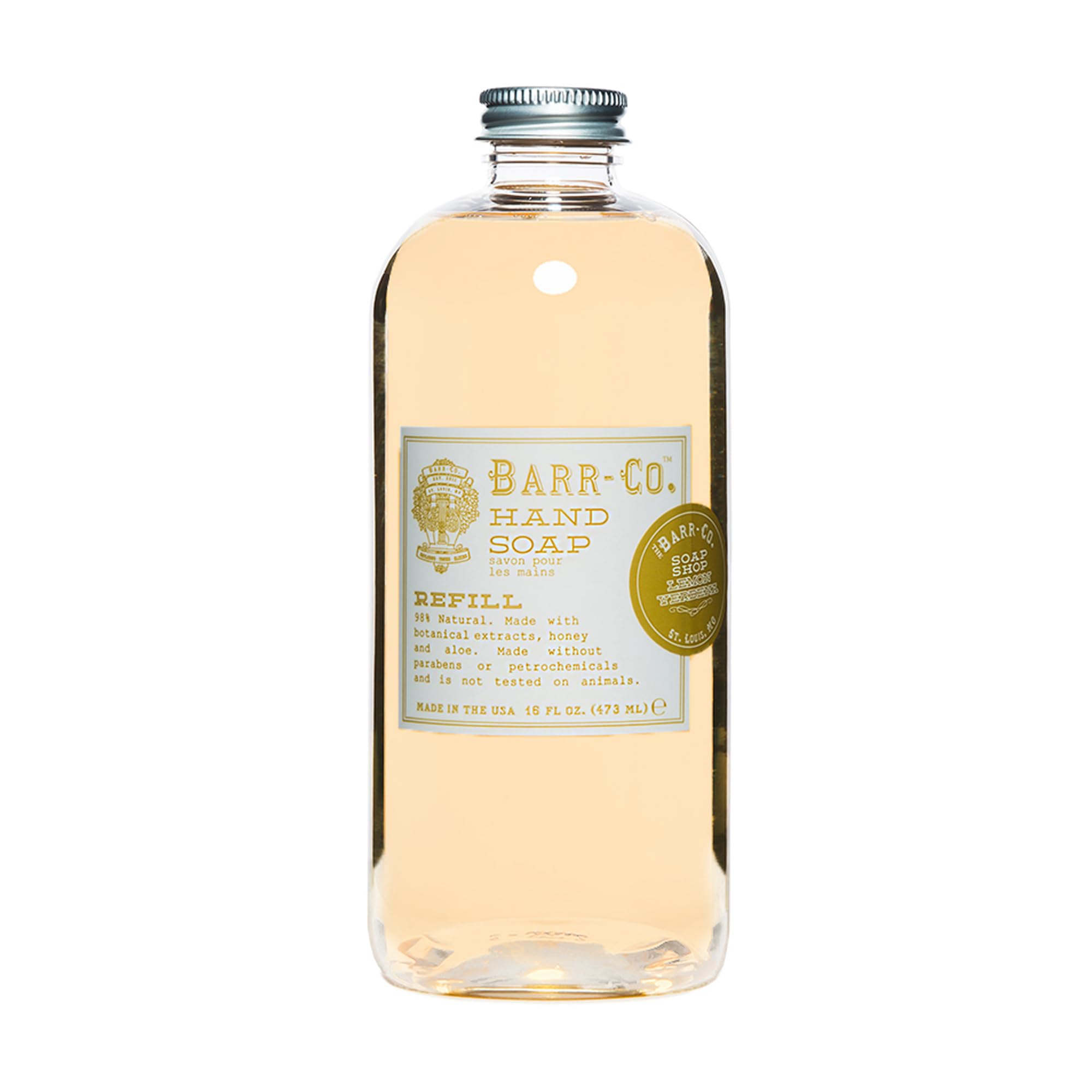 BARR-CO Hand Soap Refill – Lemon Verbena, Vegan & Moisturizing, 16 fl oz