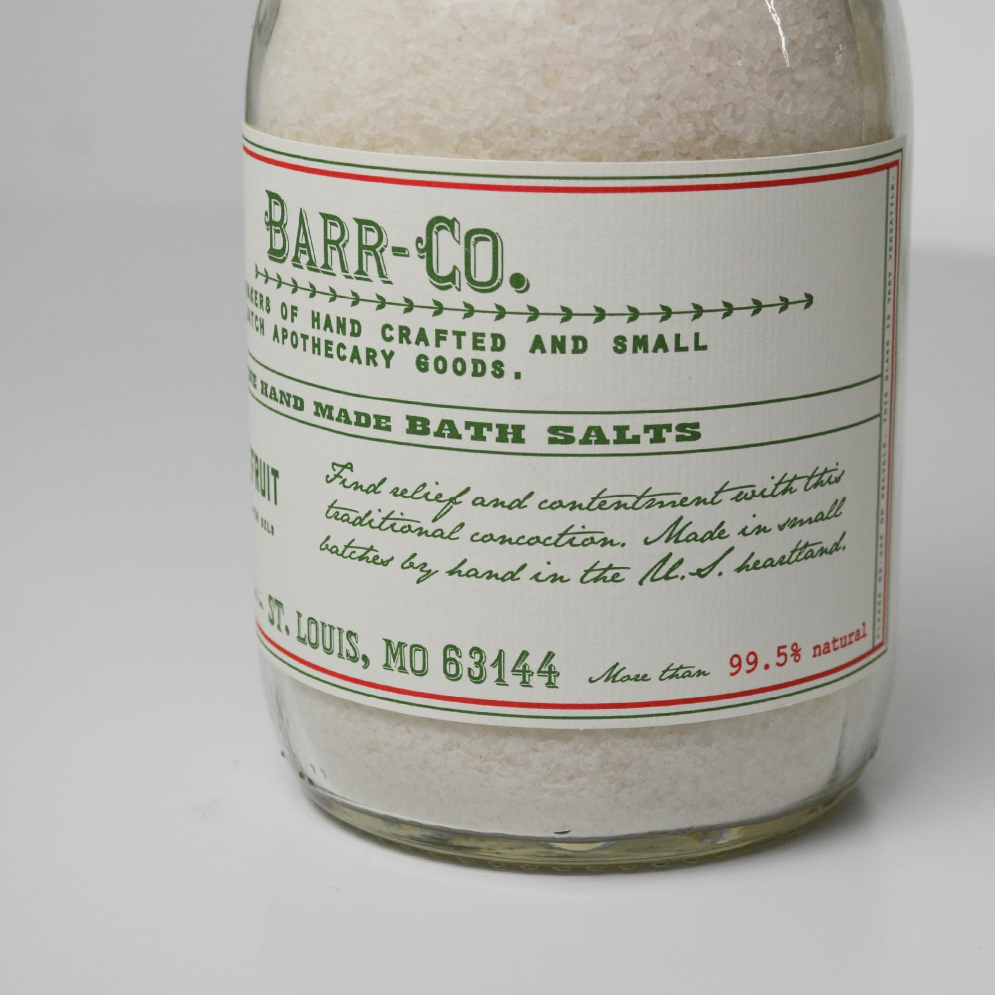 Barr-Co Fir & Grapefruit Bath Salts – Woodsy Citrus, Handmade in USA, 32 oz