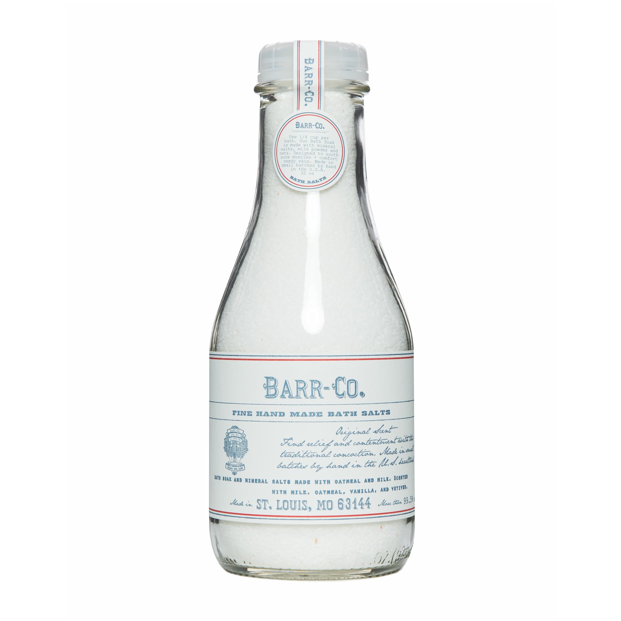 Barr-Co Original Scent Bath Salts – Vanilla Coconut, Oatmeal & Vetiver | 32 oz