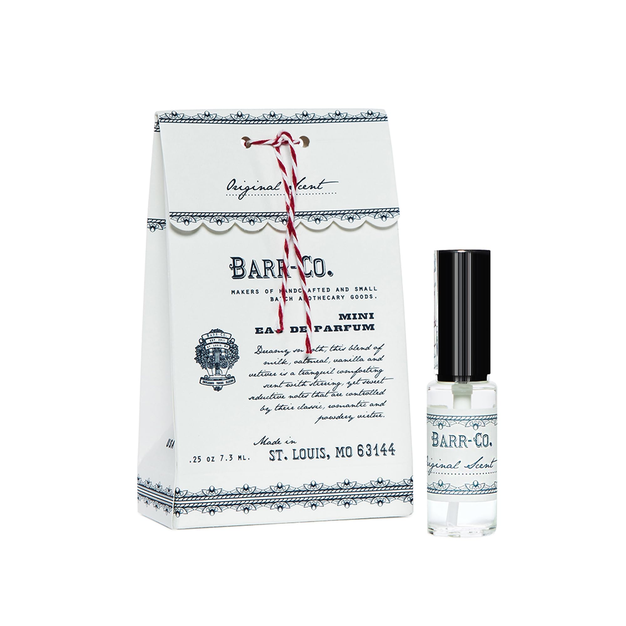 Barr-Co Original Scent Mini Perfume Spray | Creamy Vanilla with Oat & Vetiver, Travel Size