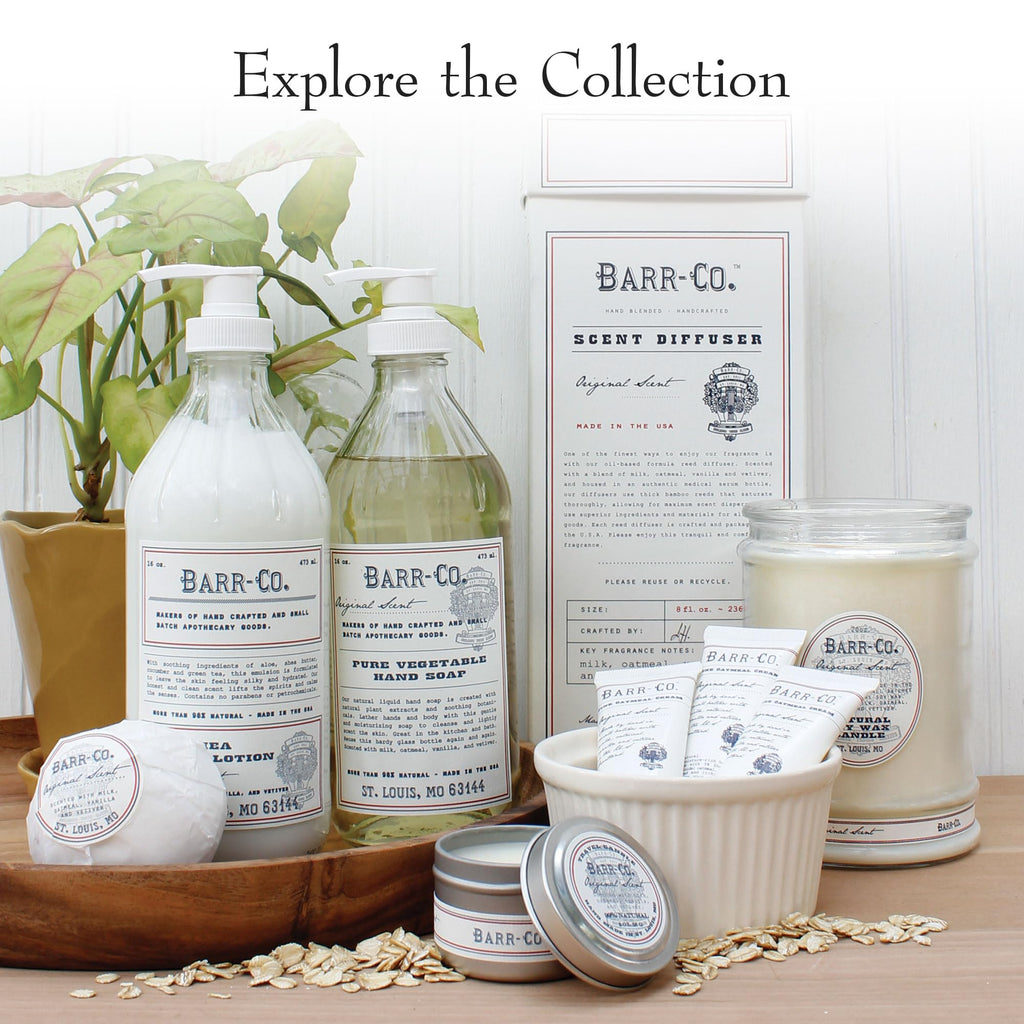 BARR-CO Original Scent Shea Butter Lotion for Dry Skin Set – Tranquil Milky Scent with Oat, Vanilla & Vetiver, 16 fl oz Each (Pack of 2)