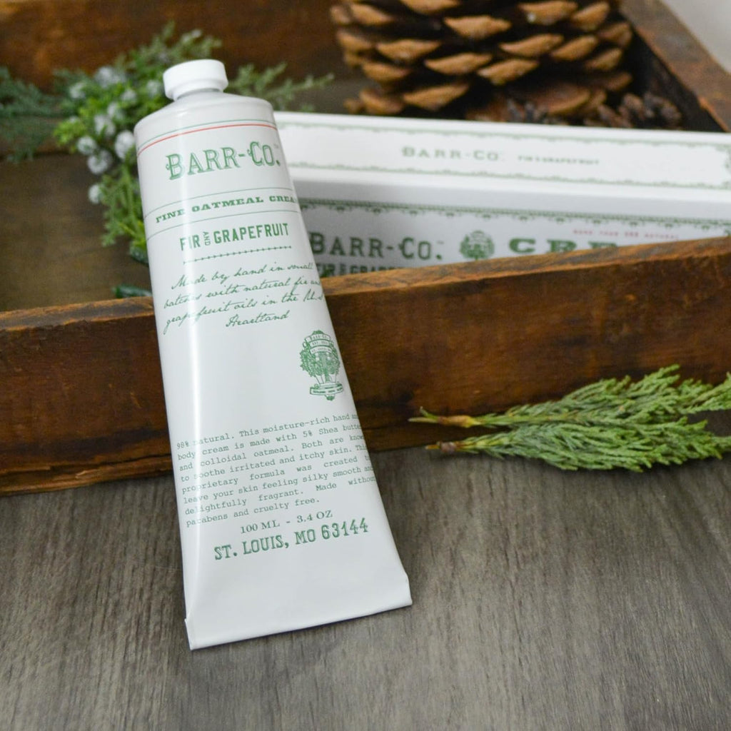 BARR-CO Fir & Grapefruit Hand & Body Cream – Woody Citrus Scent, 3.4 oz