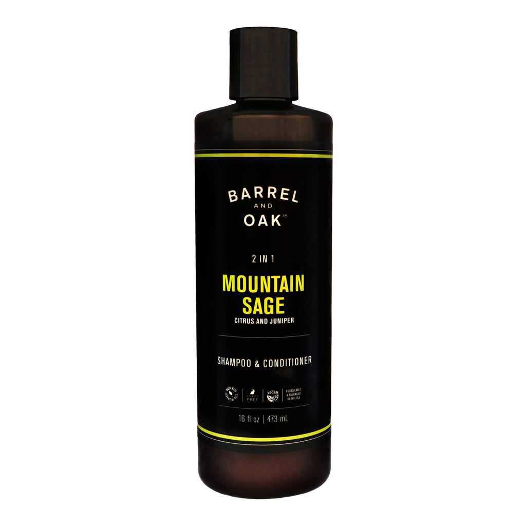 Barrel & Oak 2-in-1 Hair & Scalp Cleanser with Mountain Sage – 16 oz (Vegan)