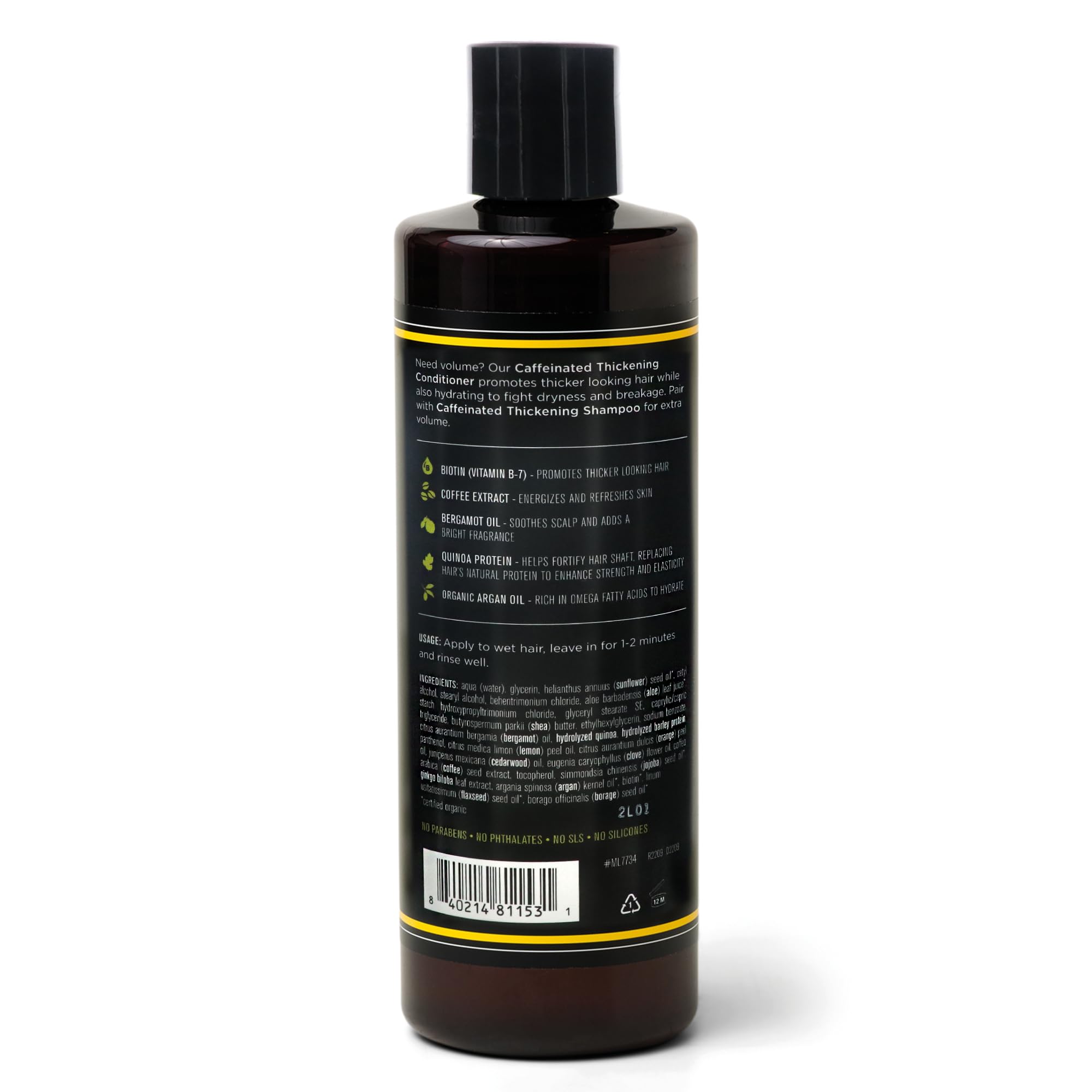 Barrel & Oak Caffeinated Coffee & Citrus Thickening Conditioner – 16 oz (Vegan)