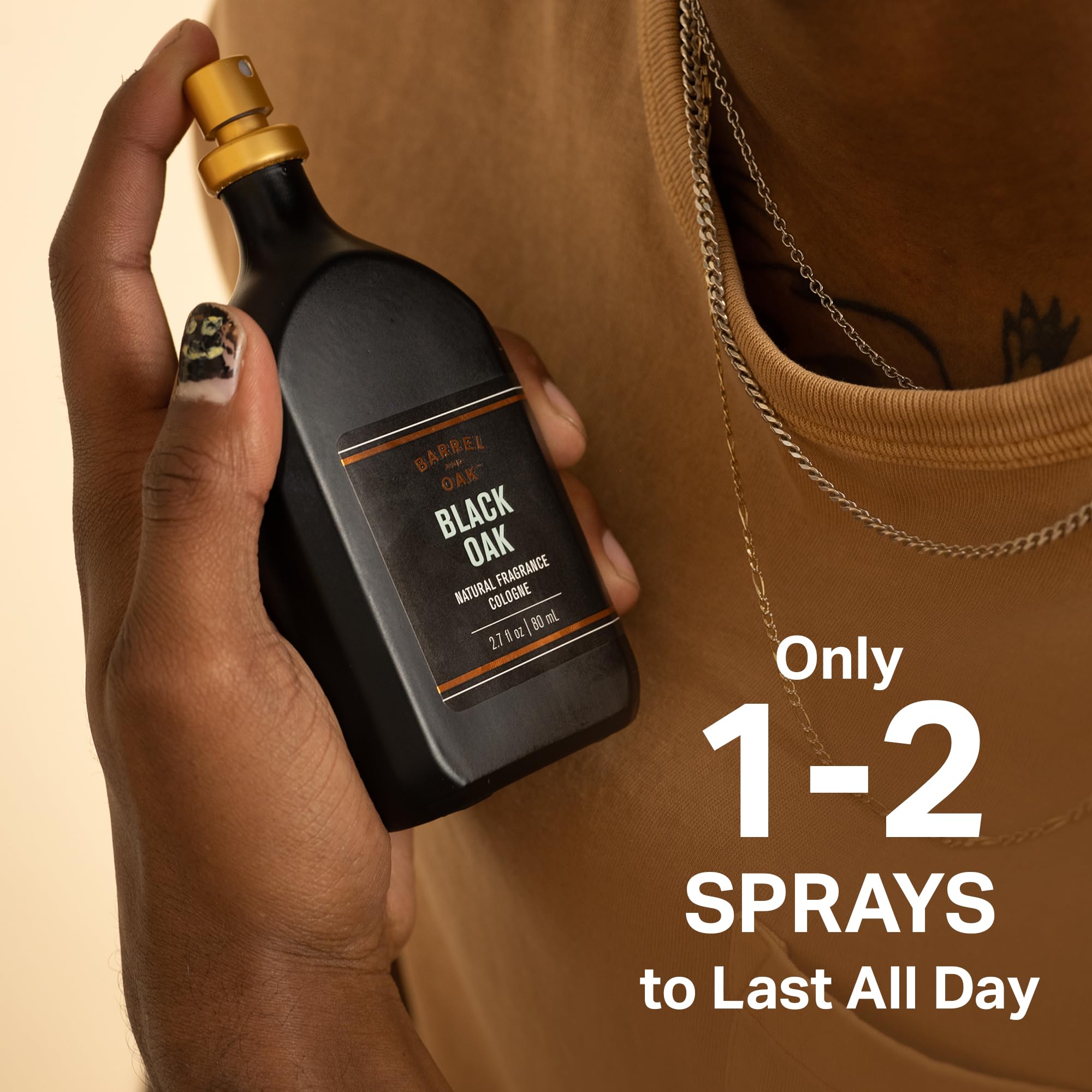 Barrel & Oak Black Oak Cologne for Men | Essential Oil-Based, Long-Lasting, Clean Formula