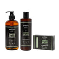 Barrel & Oak Canyon Balsam Grooming Set – All-in-One Body Wash, 2-in-1 Shampoo & Exfoliating Bar (3-Piece) | Vegan, USA-Made