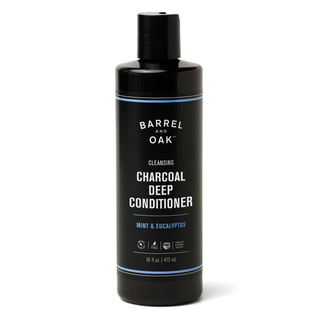Barrel & Oak Gentlemen's Hardware Charcoal Deep Conditioner | Detoxifying, Moisturizing, Vegan Mint 16 oz