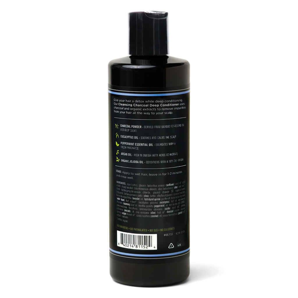 Barrel & Oak Gentlemen's Hardware Charcoal Deep Conditioner | Detoxifying, Moisturizing, Vegan Mint 16 oz