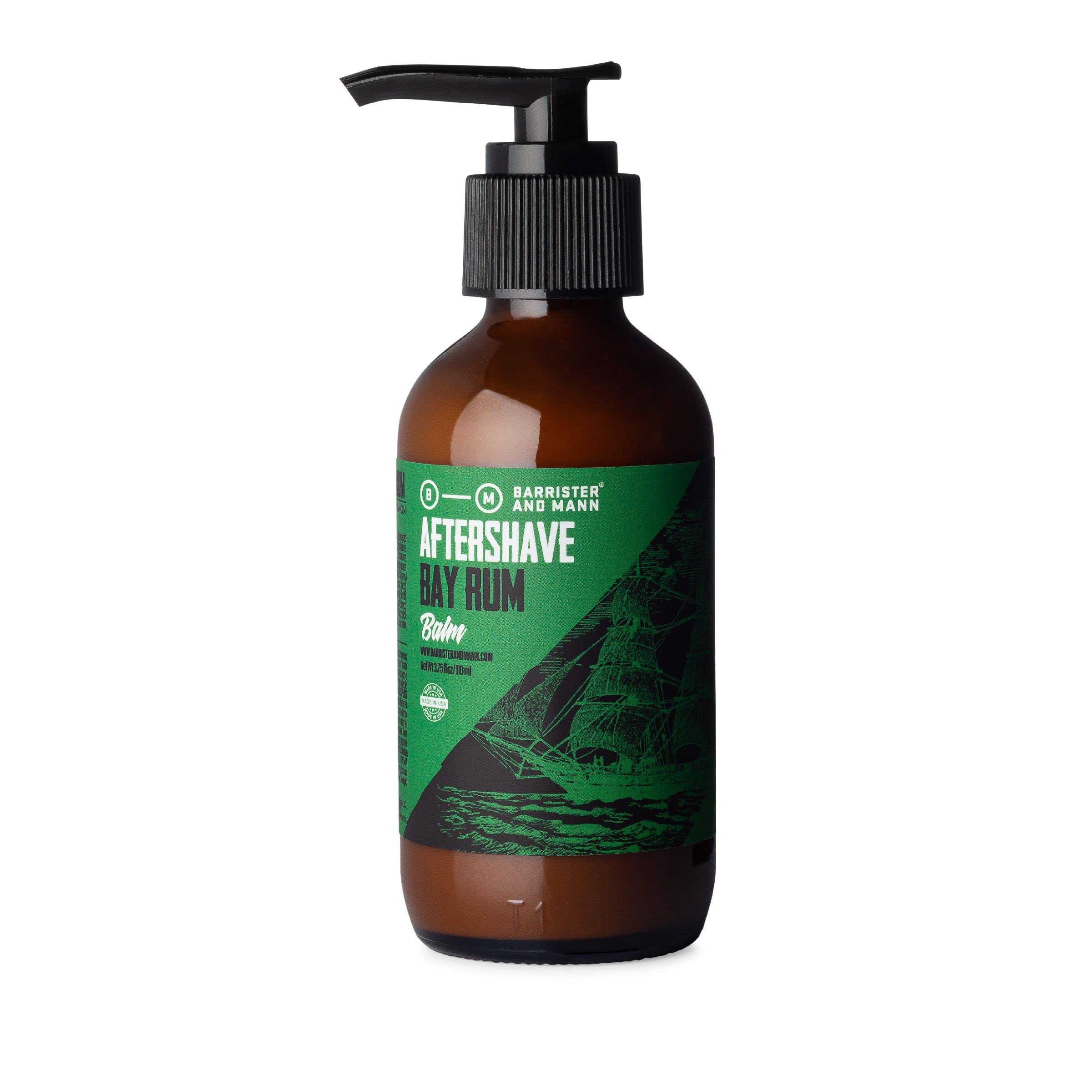 Barrister and Mann After Shave Balm for Men | Bay Rum with Jojoba Oil, 3.75 oz