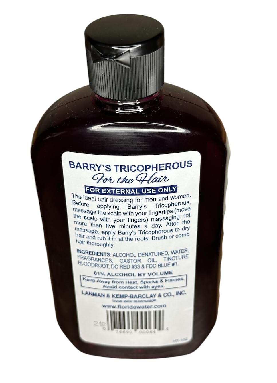 Barry's Tricopherous Liquid Regular for Hair (Black) 8oz – Pack of 2